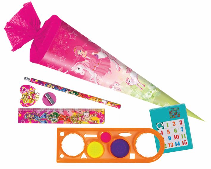 Zuckertüte 35 cm gefüllt, Set 5 Junge/Mädchen